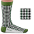 Socken im Design "Pepita" - Grün